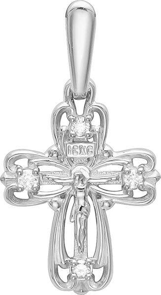 фото Подвеска женская vesna jewelry 8006-251-00-00 из белого золота, бриллиант