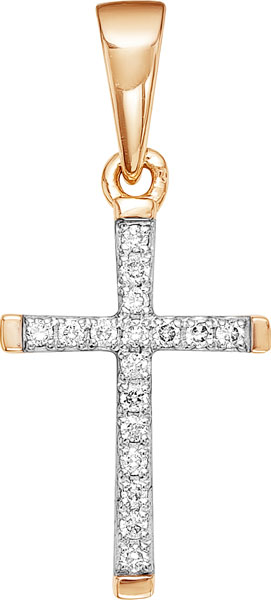 фото Подвеска женская vesna jewelry 3210-151-01-00 из красного золота, бриллиант