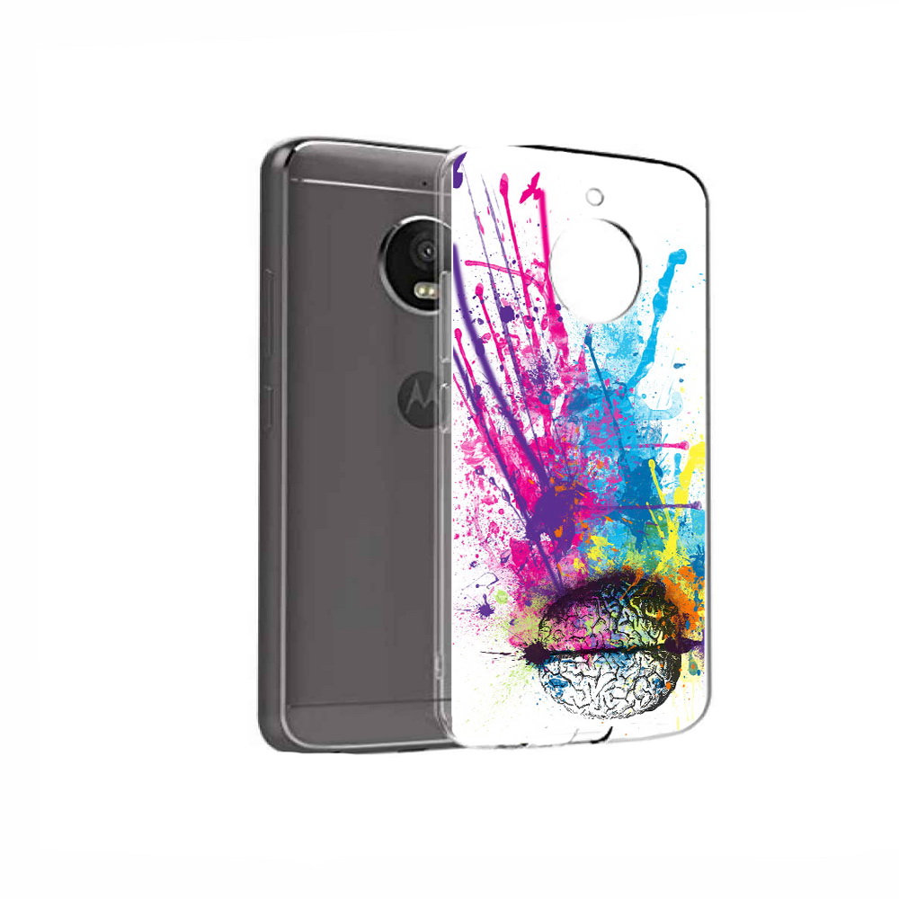 

Чехол MyPads Tocco для Motorola Moto E4 яркий красочный мозг (PT99977.370.710), Прозрачный, Tocco