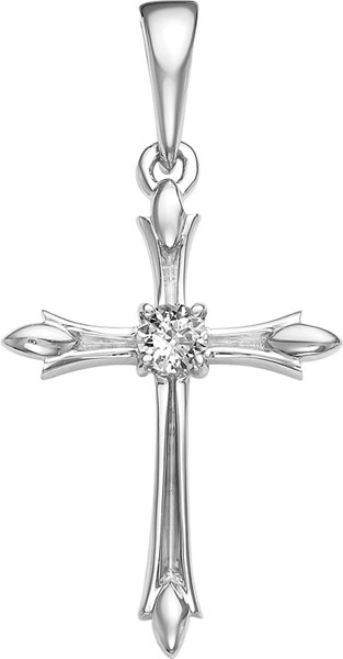 фото Подвеска женская vesna jewelry 3209-251-00-00 из белого золота, бриллиант