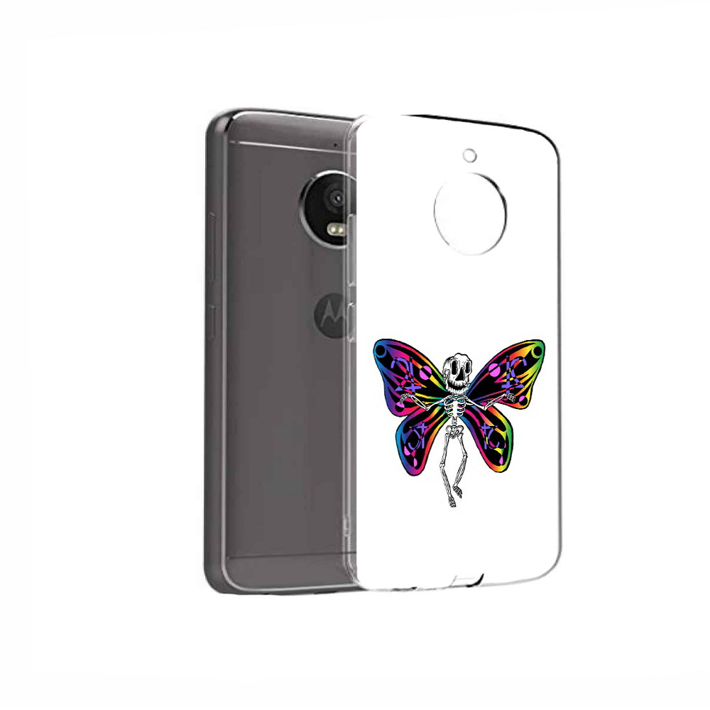 

Чехол MyPads Tocco для Motorola Moto E4 эффект бабочки (PT99977.370.701), Прозрачный, Tocco