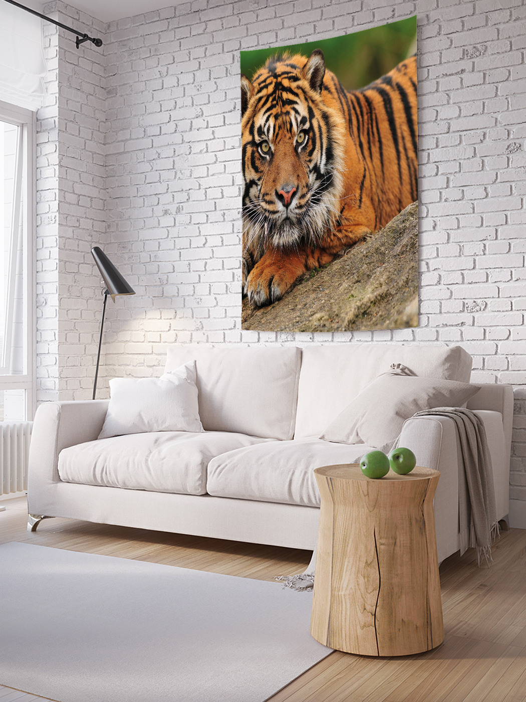 

Вертикальное фотопанно на стену JoyArty Тигр на скалах 100x150 см, Тигр на скалах