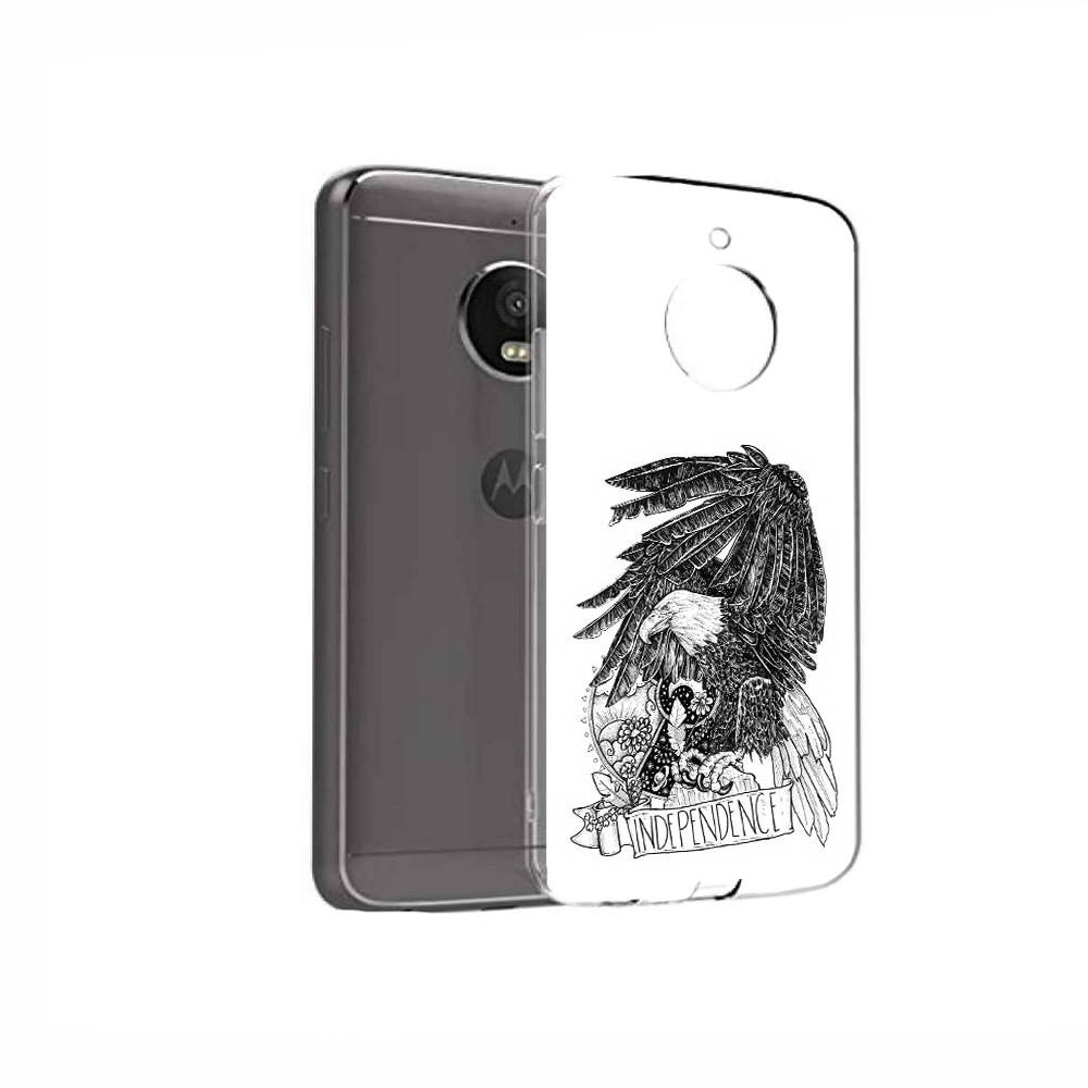 

Чехол MyPads Tocco для Motorola Moto E4 черно белый сокол (PT99977.370.688), Прозрачный, Tocco