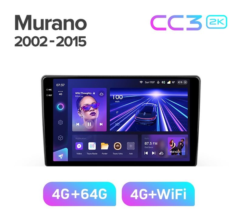 Магнитола TEYES NISSAN MURANO Z50 2002-2015 г CC3 2K 464 ГБ 3689000₽