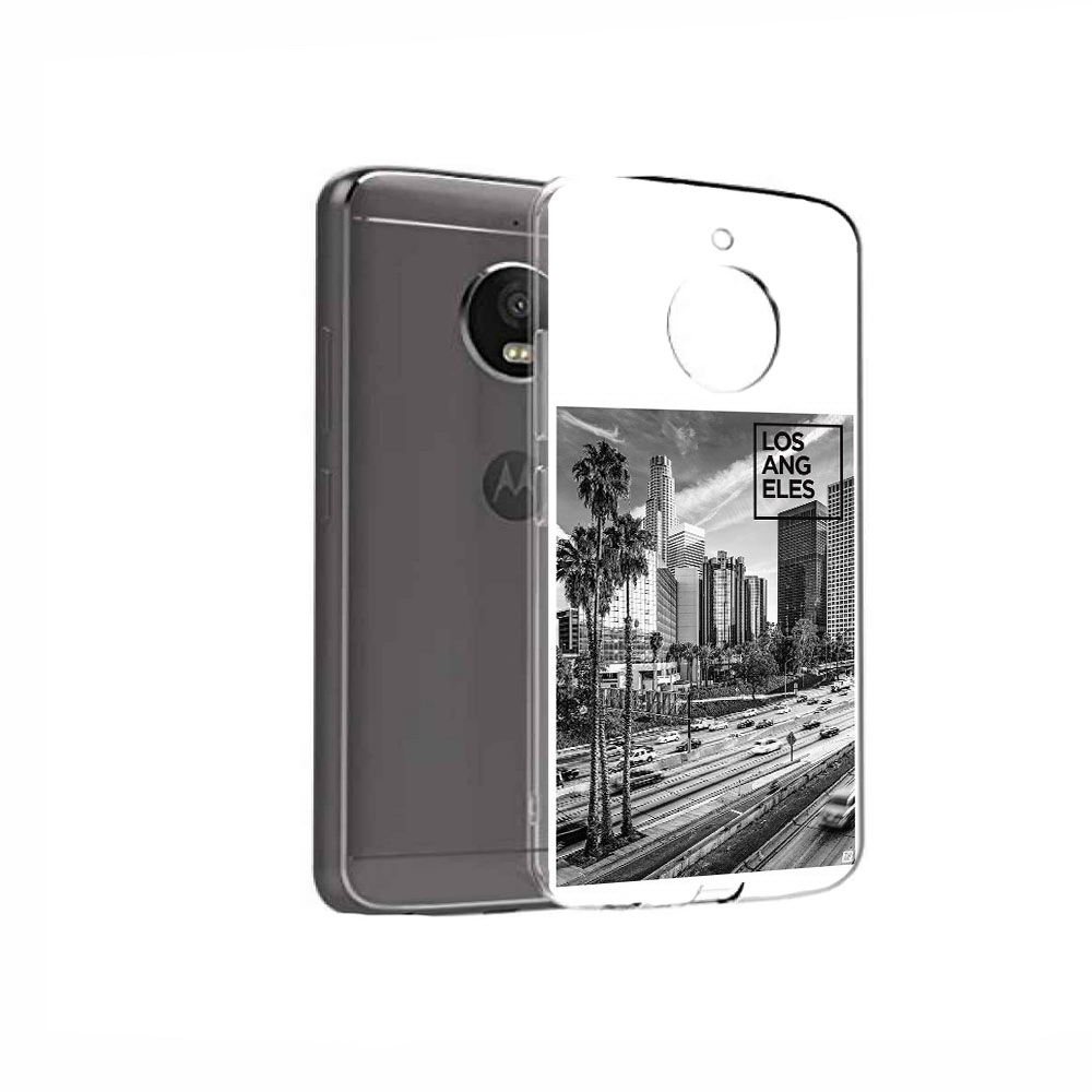 

Чехол MyPads Tocco для Motorola Moto E4 черно белый лос анджелес (PT99977.370.685), Прозрачный, Tocco