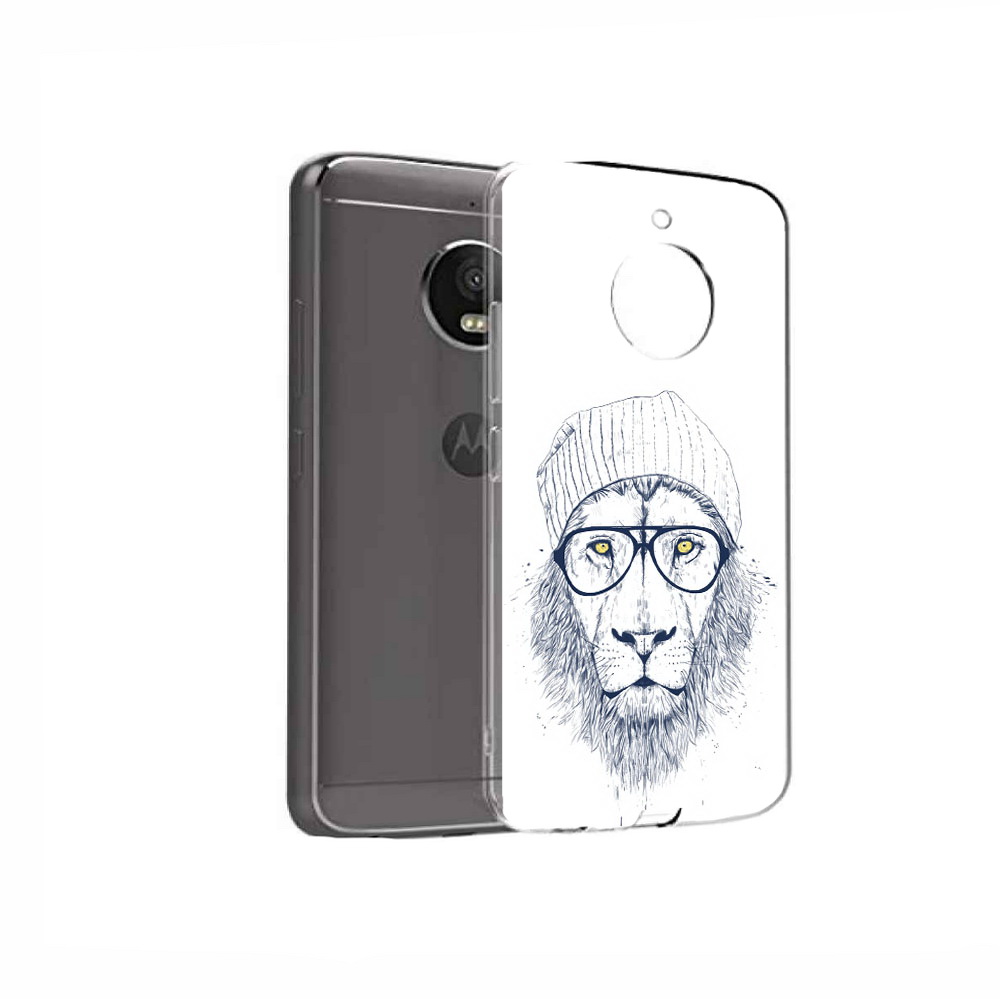 

Чехол MyPads Tocco для Motorola Moto E4 хиппи лев (PT99977.370.663), Прозрачный, Tocco
