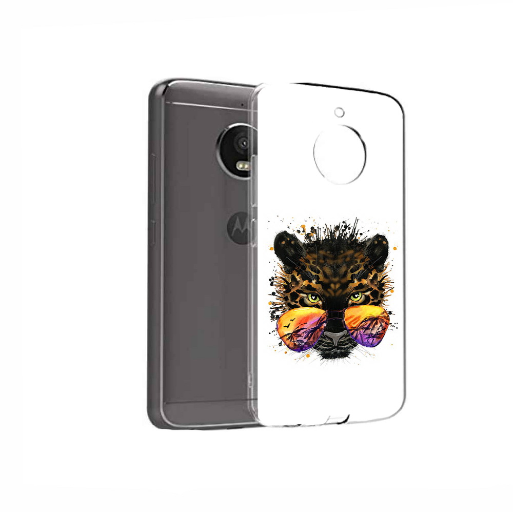 

Чехол MyPads Tocco для Motorola Moto E4 тропический леопард (PT99977.370.649), Прозрачный, Tocco