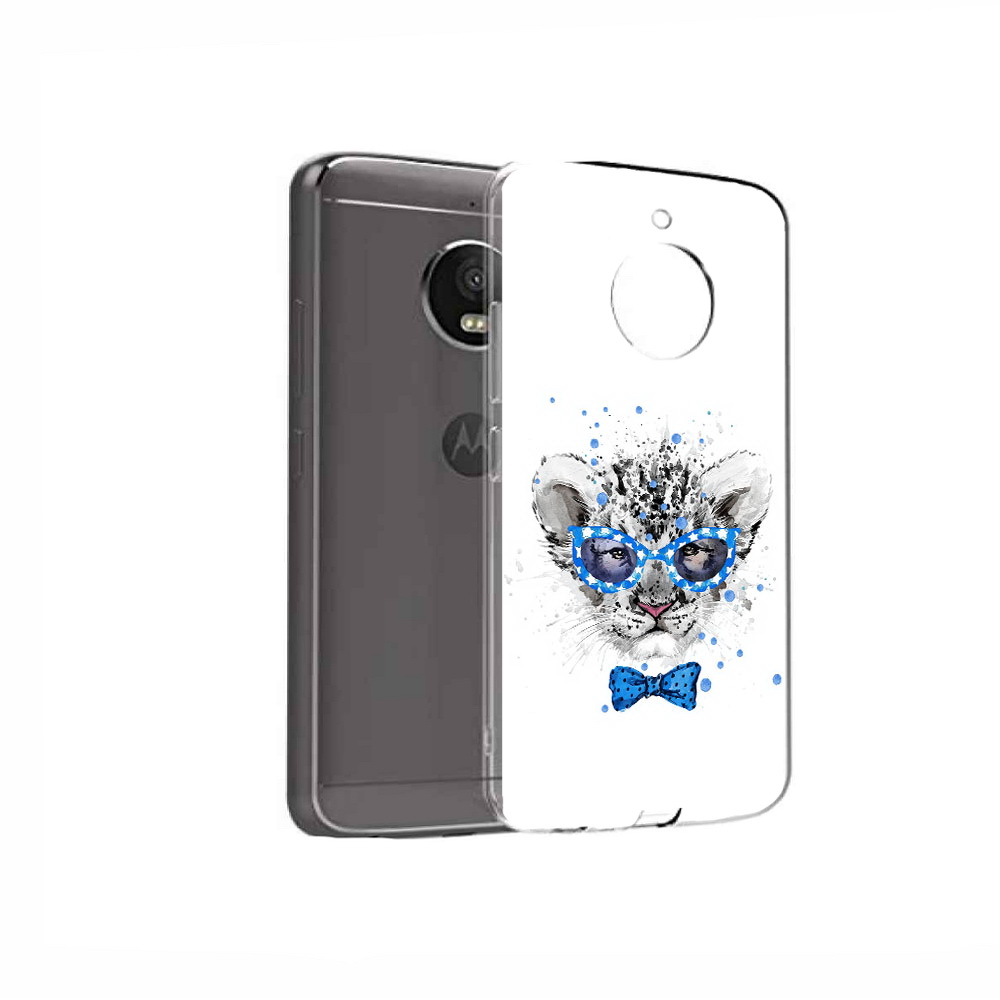 

Чехол MyPads Tocco для Motorola Moto E4 тигренок с бабочкой (PT99977.370.642), Прозрачный, Tocco