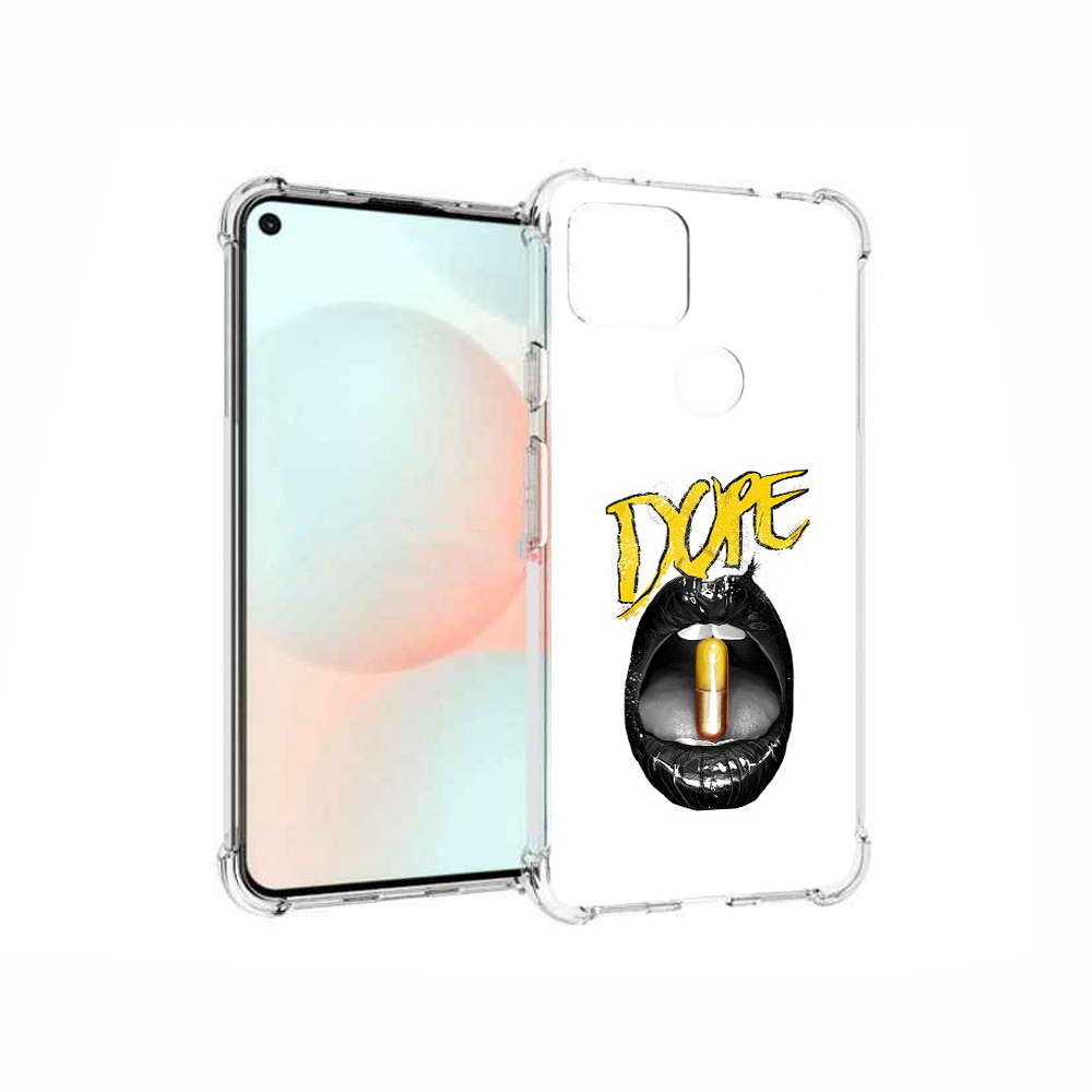 

Чехол MyPads Tocco для Google Pixel 5A губы, Прозрачный, Tocco