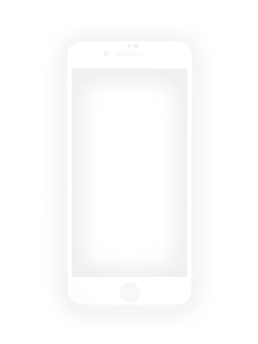 Защитное стекло 5D для Apple iPhone 7 Plus, 8 Plus белый, с рамкой