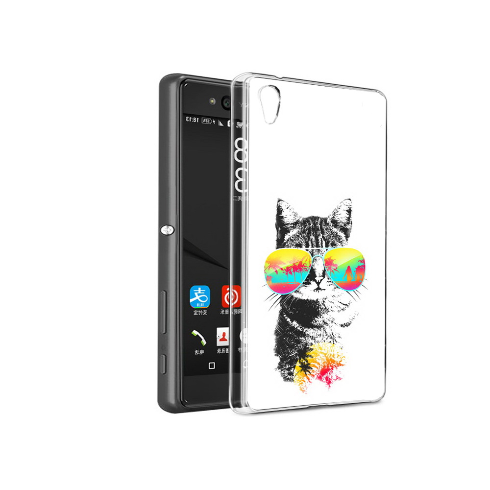 

Чехол MyPads Tocco для Sony Xperia C6 крутой кот (PT28839.243.425), Прозрачный, Tocco