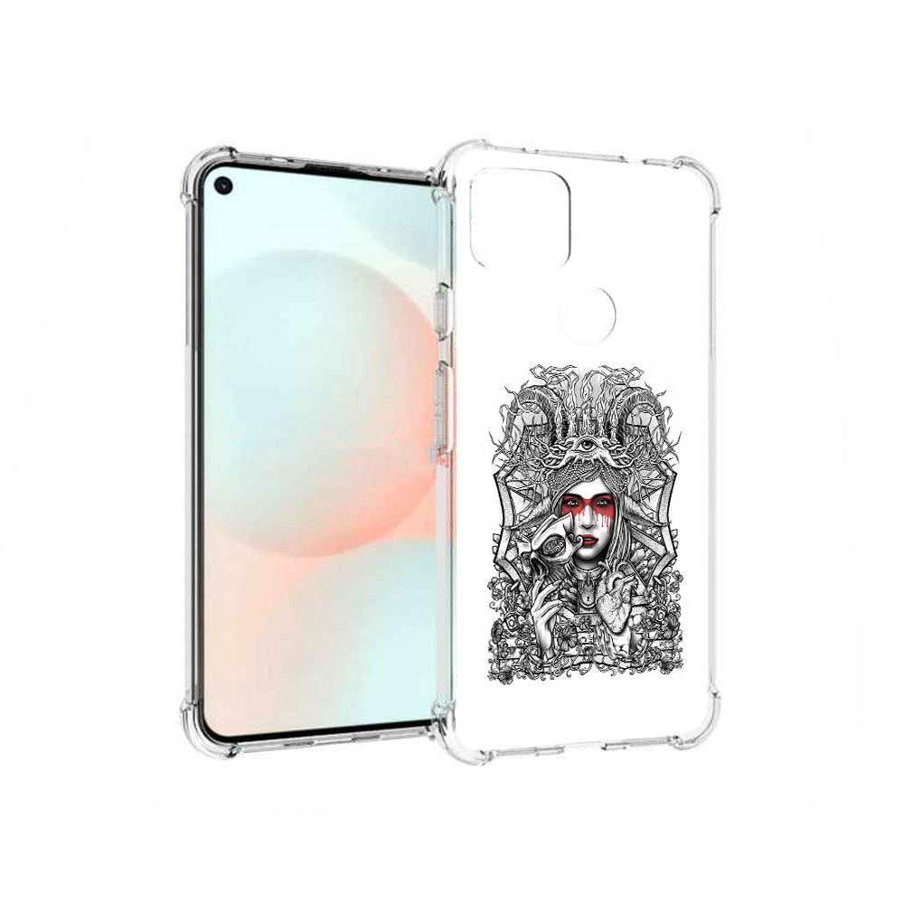 

Чехол MyPads Tocco для Google Pixel 5A грусная девушка, Прозрачный, Tocco
