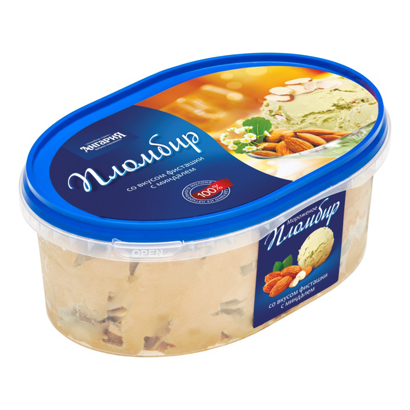 

Мороженое пломбир Ангария фисташковое 450 г