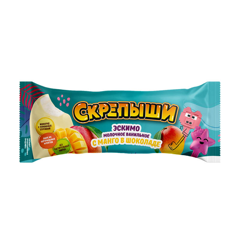 

Мороженое молочное Скрепыши Манго в шоколаде 70 г