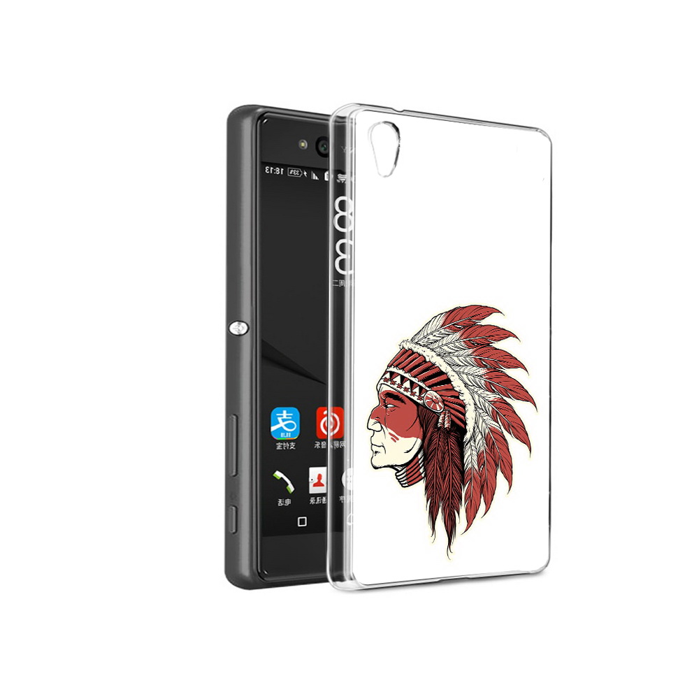 

Чехол MyPads Tocco для Sony Xperia C6 красный индеец (PT28839.243.411), Прозрачный, Tocco