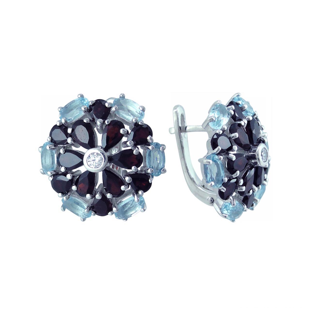 

Серьги из серебра с топазом Balex Jewellery 2405937266, 2405937266