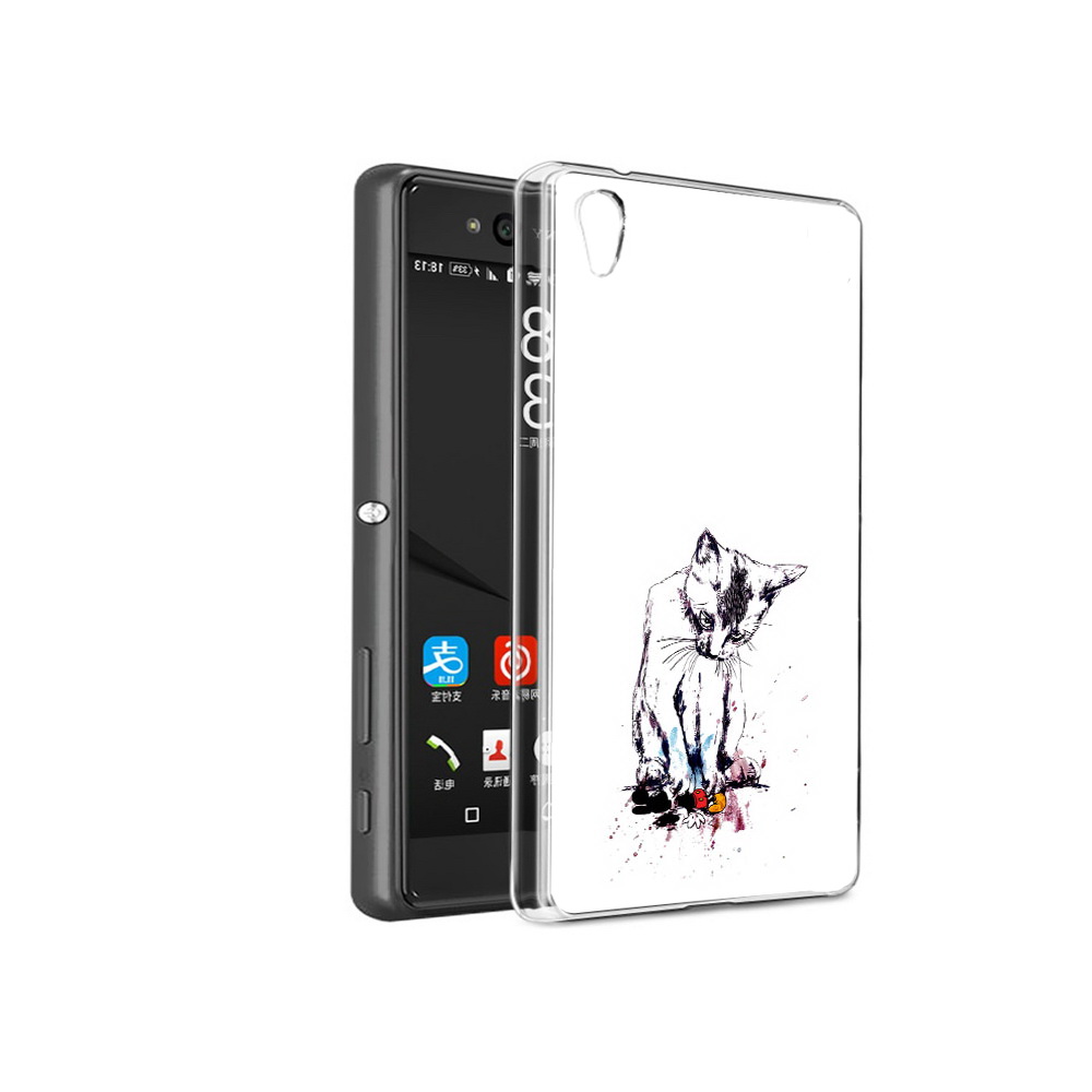 

Чехол MyPads Tocco для Sony Xperia C6 кот и микки (PT28839.243.399), Прозрачный, Tocco