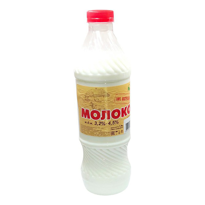 

Молоко 3,2 - 4,5% пастеризованное 1,4 л Молочные реки БЗМЖ