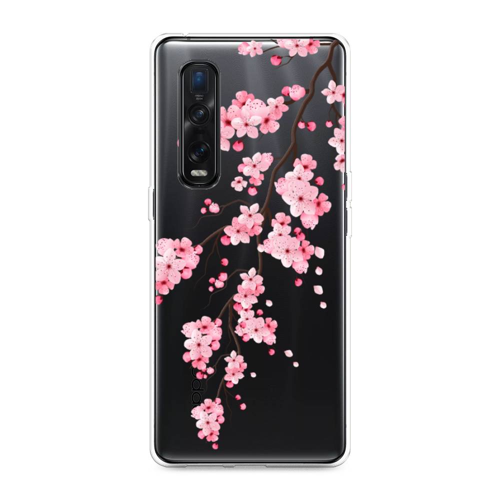 

Чехол Awog на Oppo Find X2 Pro "Розовая сакура", Разноцветный, 253350-8