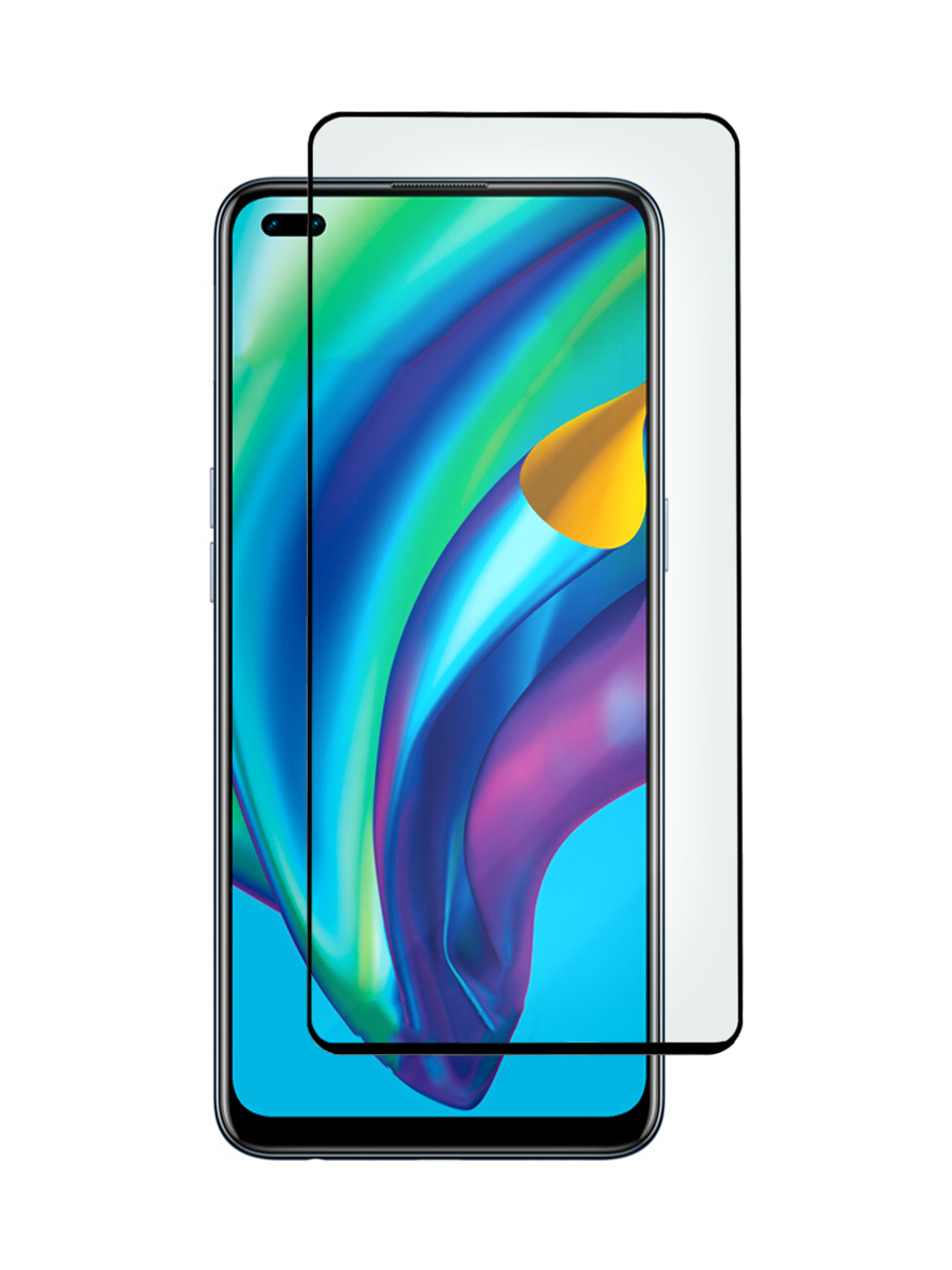 

Защитное стекло 5D для Oppo Reno 4, Reno 4 Lite черный, с рамкой, MOTG-5D-OPPO-RENO4