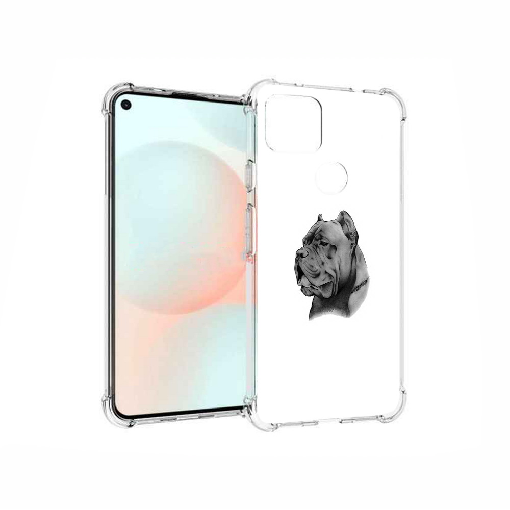 

Чехол MyPads Tocco для Google Pixel 5A грозный бульдог, Прозрачный, Tocco