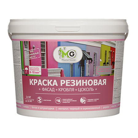 грунт краска master good contact готовый раствор белый 1 кг Краска резиновая, эластичная Neomid Master Good