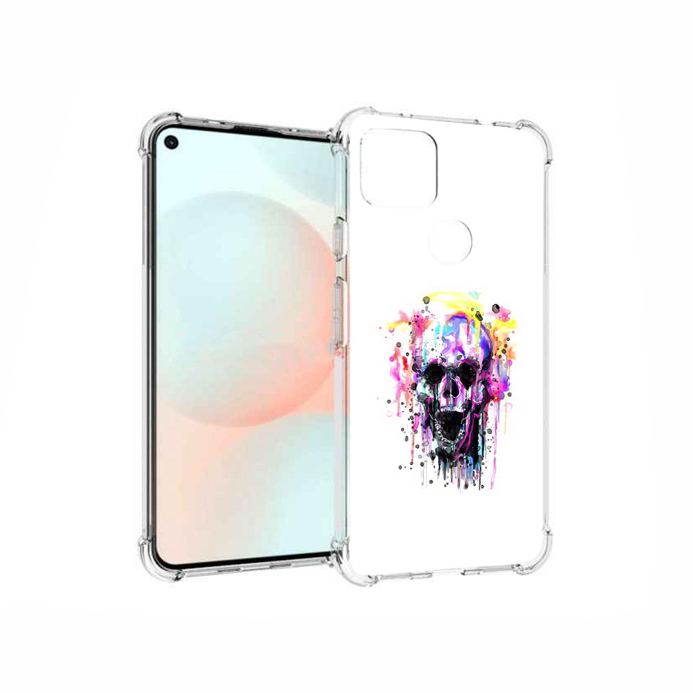 

Чехол MyPads Tocco для Google Pixel 5A граффити череп, Прозрачный, Tocco