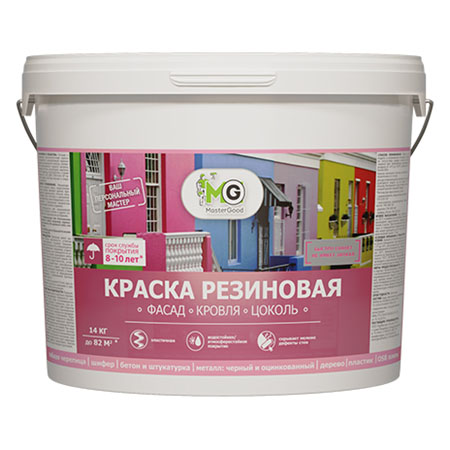Краска резиновая, эластичная Neomid Master Good краска водно дисперсионная фасадная neomid эластичная резиновая темный шоколад 2 4 кг