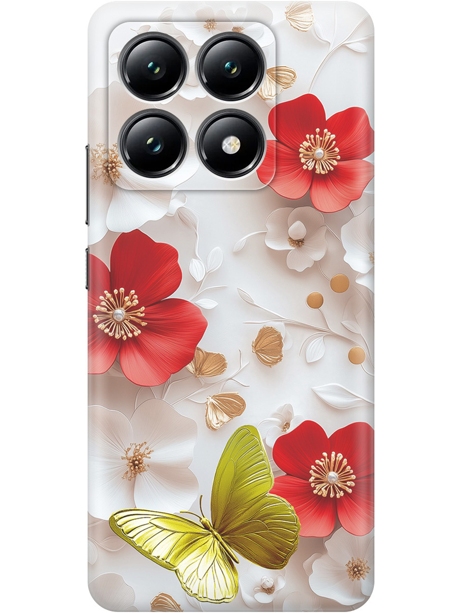 

Силиконовый чехол на Xiaomi 14T с принтом "Золотая бабочка", Прозрачный;белый;золотистый;красный, 785978423