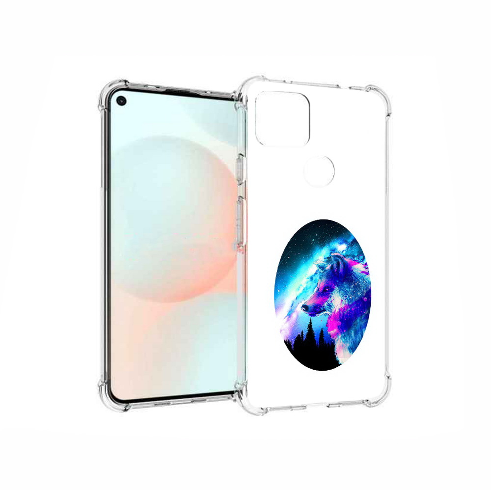 

Чехол MyPads Tocco для Google Pixel 5A голубой волк, Прозрачный, Tocco