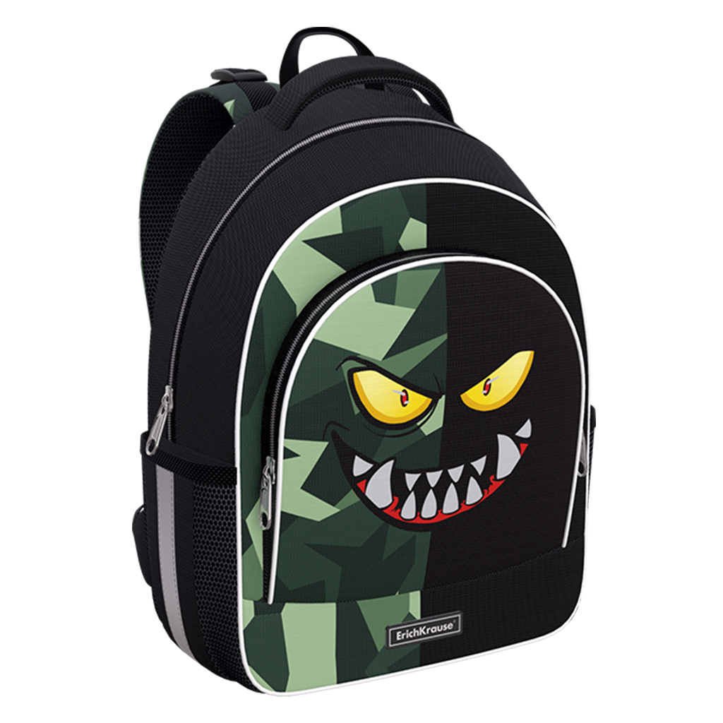 Ученический рюкзак с грудной перемычкой ErichKrause ErgoLine 15L Monster Smile 60099