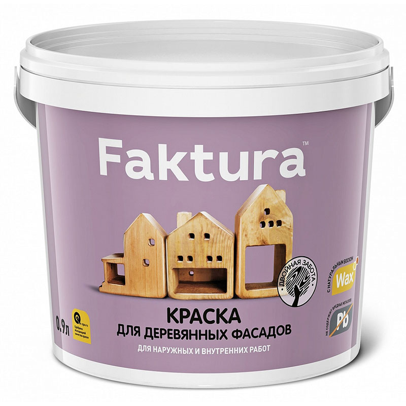 Краска для внутренних работ FAKTURA О02697 биозащитный состав для древесины faktura