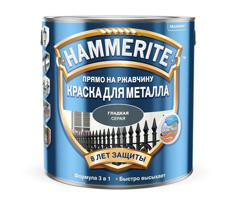 фото Краска для металла, прямо на ржавчину hammerite