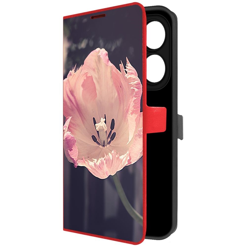 

Чехол-книжка Krutoff Eco Book для INFINIX Smart 8 Plus Тюльпан (красный)