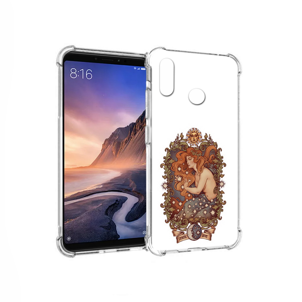 

Чехол MyPads Tocco для Xiaomi Mi Max 3 звездная девушка абстракция (PT115366.313.351), Прозрачный, Tocco