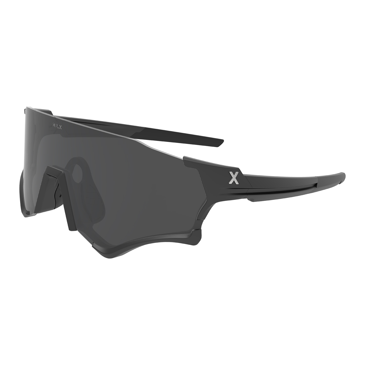 Спортивные солнцезащитные очки унисекс HILX Revok matt black/black lens