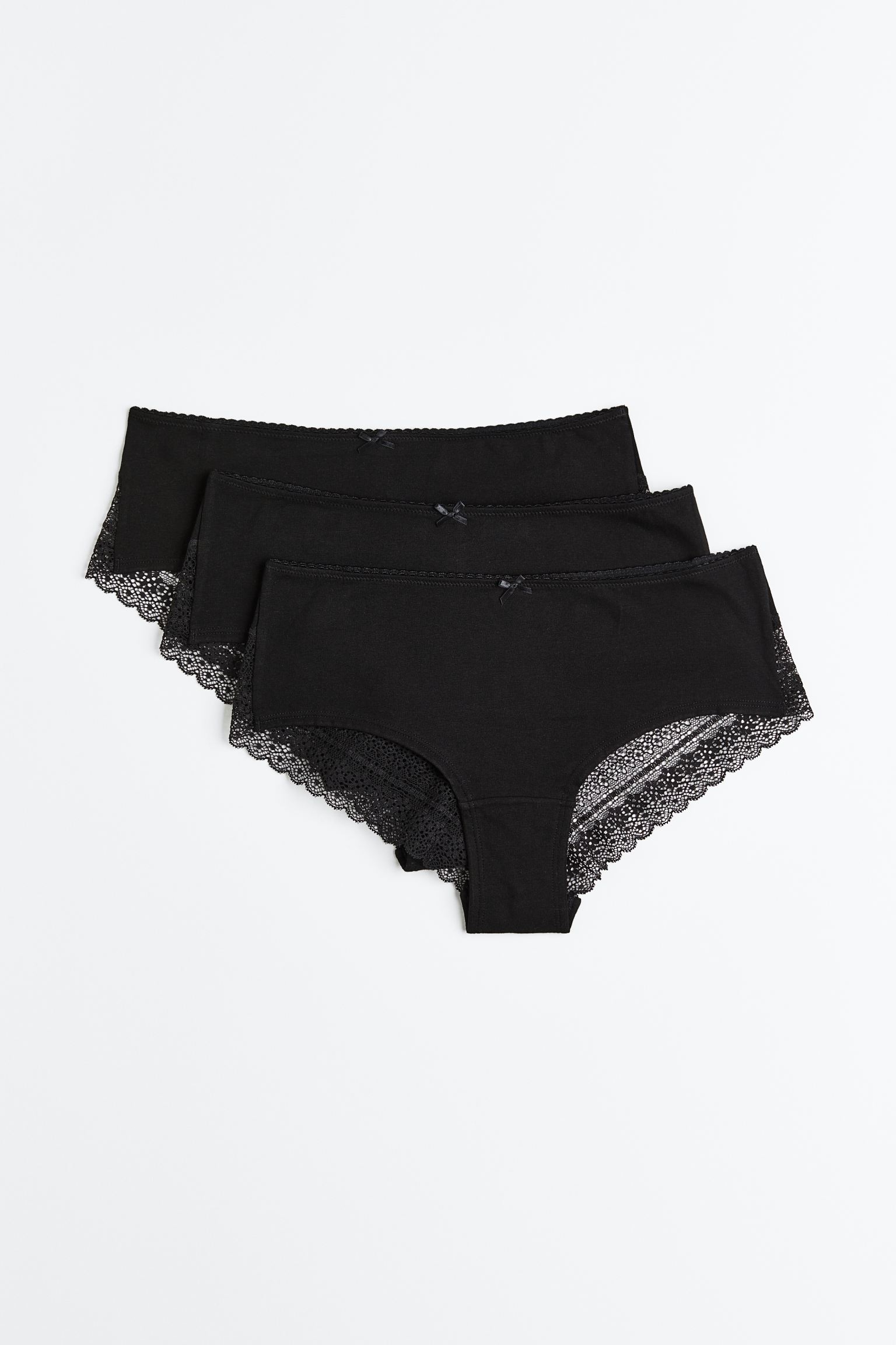 

Комплект трусов женских H&M 1023 черных S 3 шт., Черный, 1023