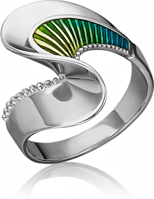 

Кольцо из серебра р.  PLATINA jewelry 01-5475-00-000-0200-68, эмаль, 01-5475-00-000-0200-68