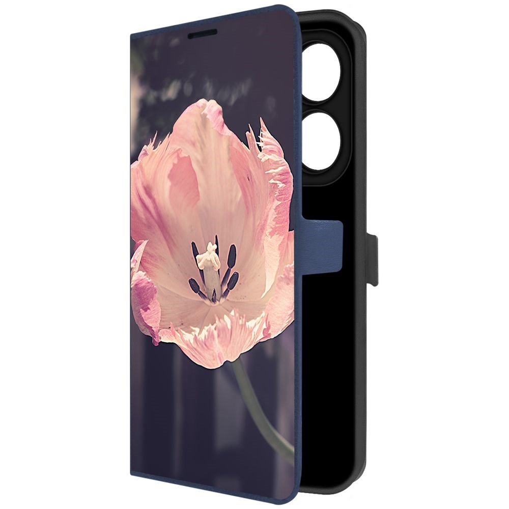 

Чехол-книжка Krutoff Eco Book для INFINIX Smart 8 Plus Тюльпан (синий)