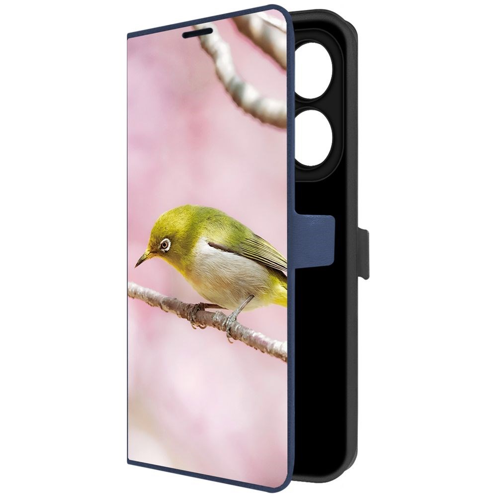 

Чехол-книжка Krutoff Eco Book для INFINIX Smart 8 Plus Японская белоглазка (синий)