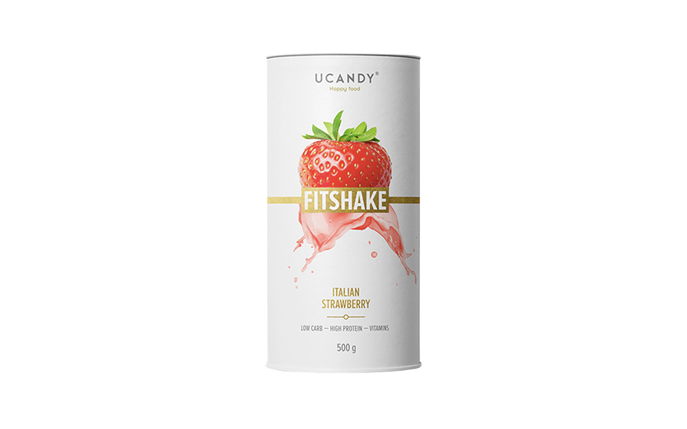 

Белково-витаминный коктейль Ucandy Fitshake, Итальянская клубника, 500г