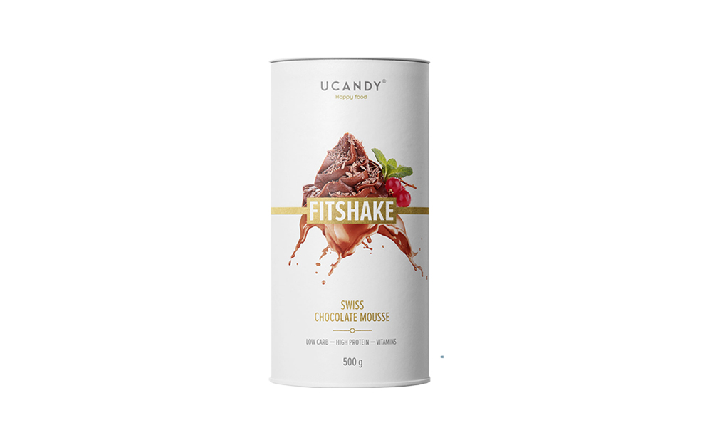 фото Белково-витаминный коктейль ucandy fitshake, шоколадный мусс, 500г