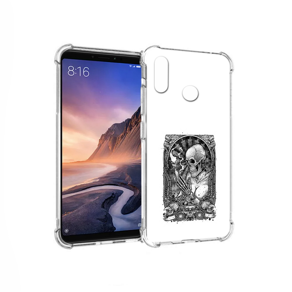 

Чехол MyPads Tocco для Xiaomi Mi Max 3 девушка скелет (PT115366.313.316), Прозрачный, Tocco
