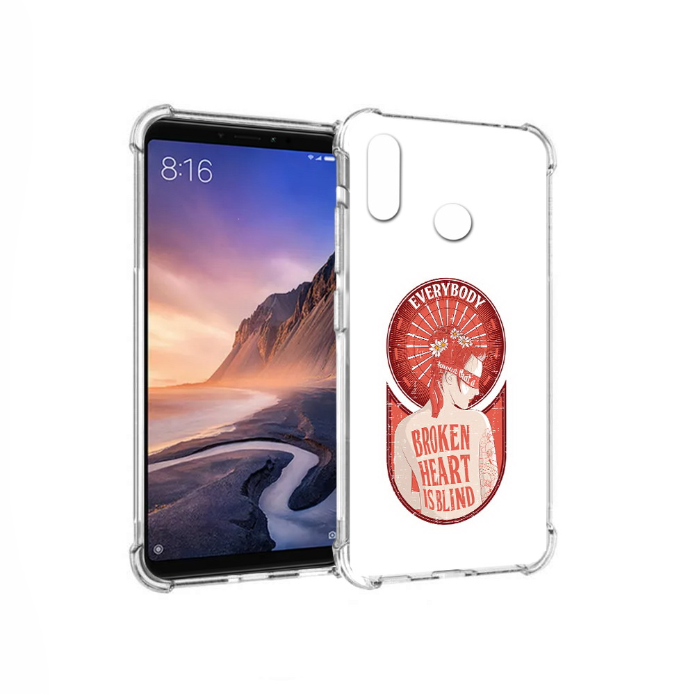 

Чехол MyPads Tocco для Xiaomi Mi Max 3 девушка разбитое сердце (PT115366.313.310), Прозрачный, Tocco
