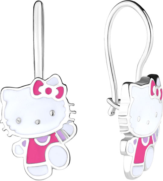 Серьги детские Aquamarine 33500-S-a из серебра, эмаль