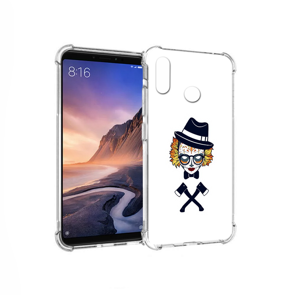 

Чехол MyPads Tocco для Xiaomi Mi Max 3 девушка в маске с топорами рисунок, Прозрачный, Tocco