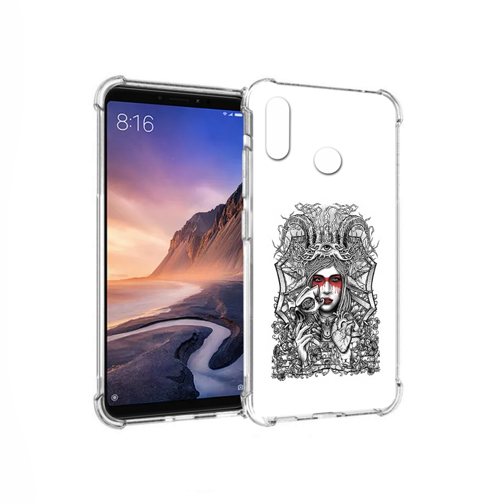 

Чехол MyPads Tocco для Xiaomi Mi Max 3 грусная девушка (PT115366.313.302), Прозрачный, Tocco