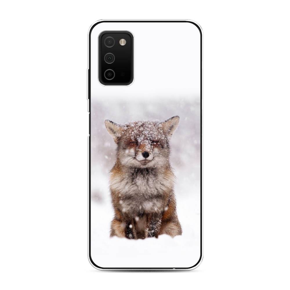 

Чехол на Samsung Galaxy A03s "Зимняя лиса", Белый;серый;коричневый, 2103250-1