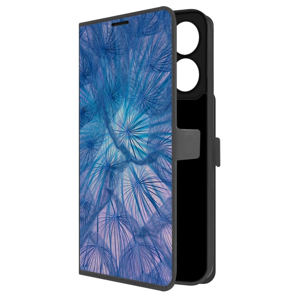 

Чехол-книжка Krutoff Eco Book для Xiaomi Poco C65 Синий одуванчик (черный)