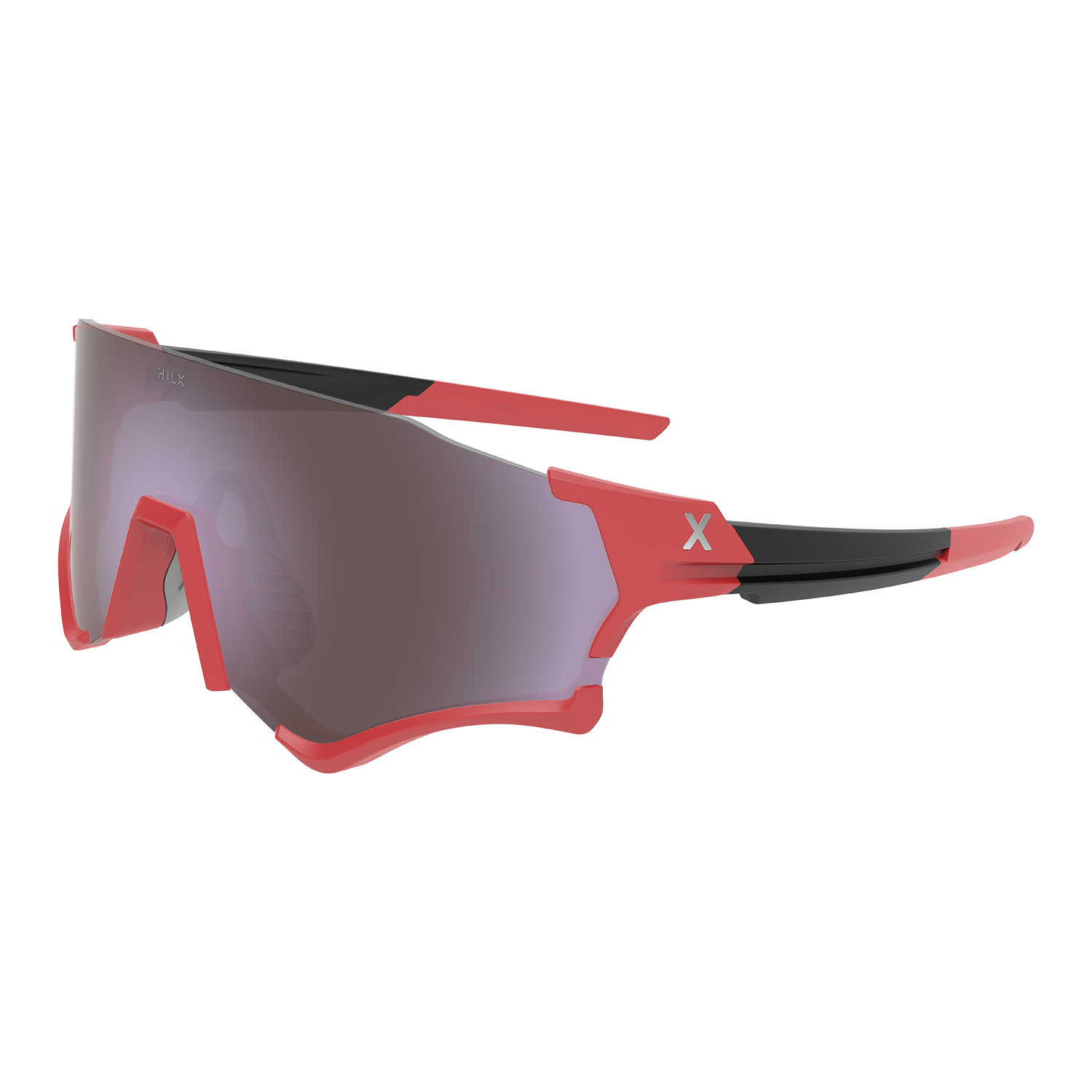 

Спортивные солнцезащитные очки унисекс HILX Revok matt red black/light purple lens, Revok